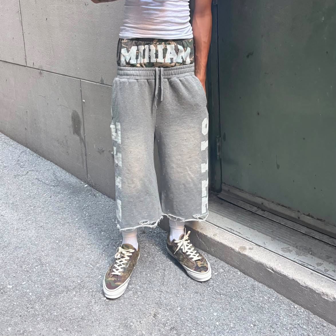 Miriam Double Layer Shorts - Grey