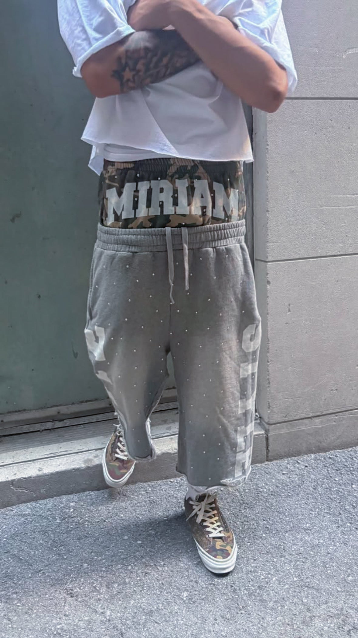 Miriam Double Layer Shorts - Grey